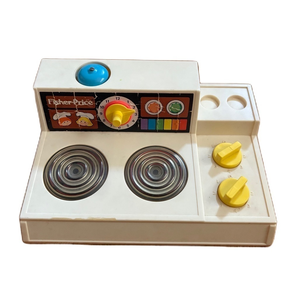 Vintage Fisher-Price Retro Toy Kitchen 1978 Glow Magic Stove Top